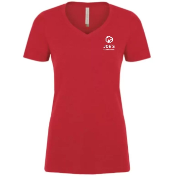 Ladies Eurospun Ring Spun Vneck Tee