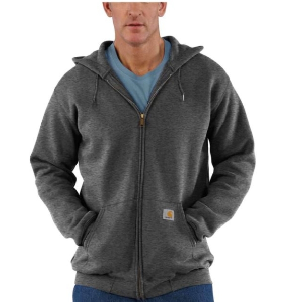 Mens Carhartt Loose Fit Hooded Full Zip Sweatshirt - Image 3